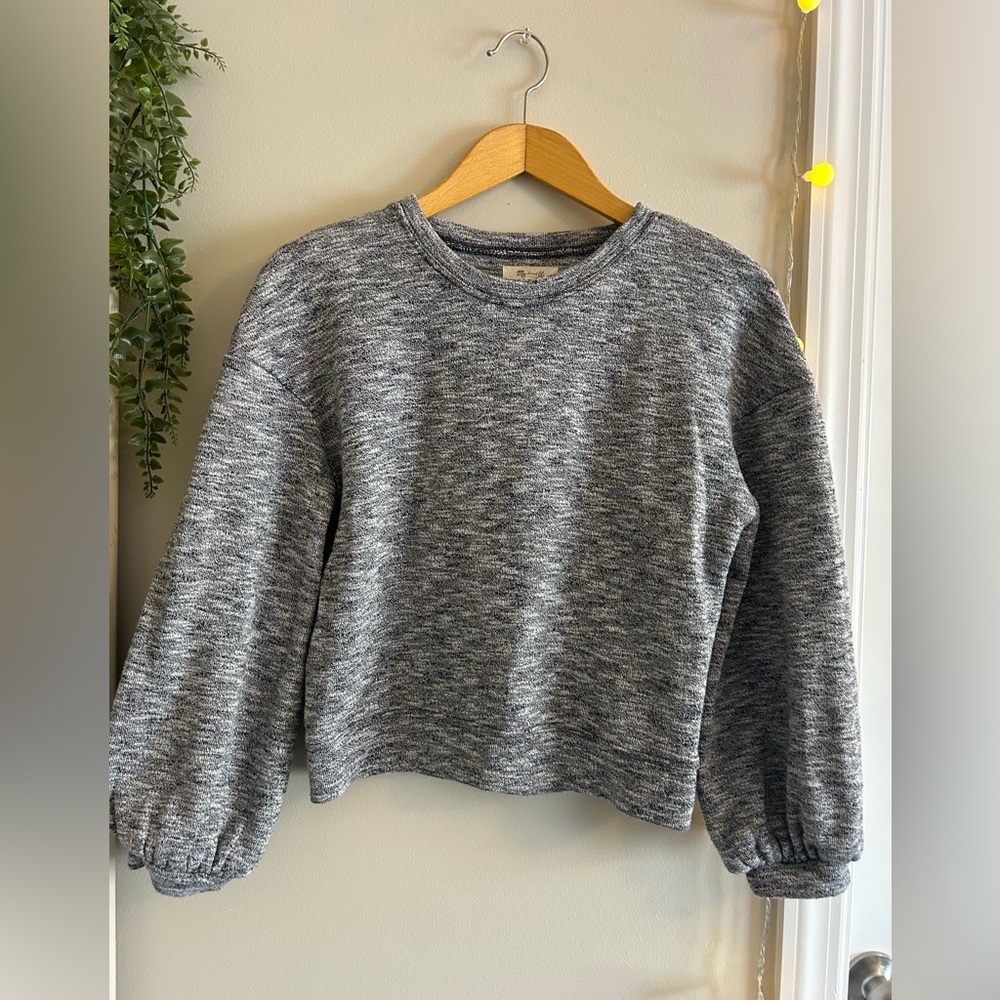 Madewell Gray Cropped Sweater